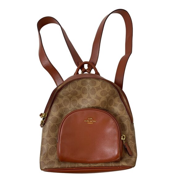 COACH Signature Canvas & Leather Carrie Backpack RA10079 - Picture 3 of 13